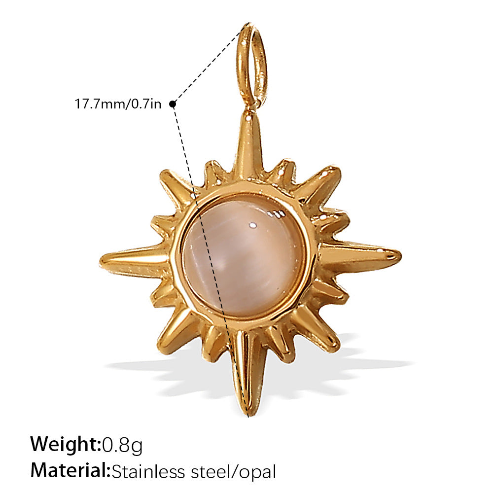 Wholesale Personalized Creative Ins Diamond Star Stainless Steel Pendant