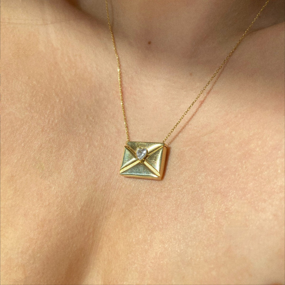 Wholesale Valentine's Day Love Envelope Box Necklace ACC-NE-JP015