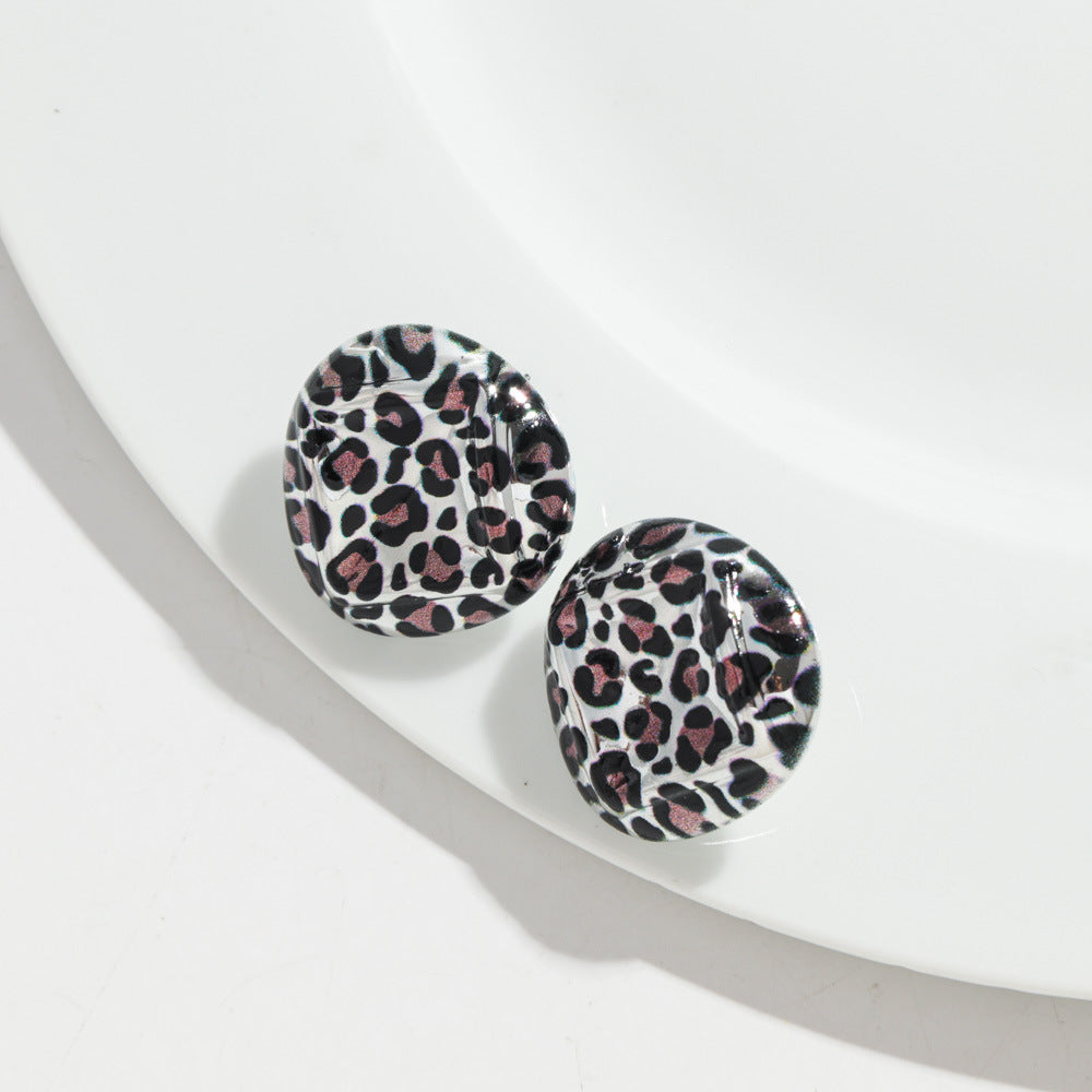 Wholesale Vintage Leopard Print Earrings
