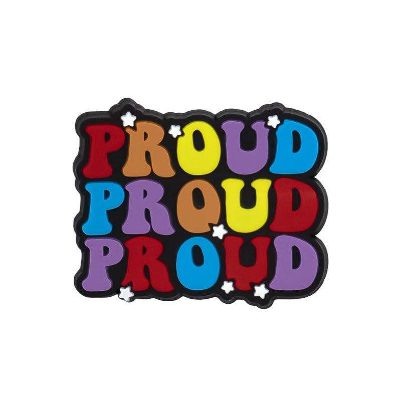 Wholesale 100pcs Random Rainbow Shoes Accessories Shoes Charms