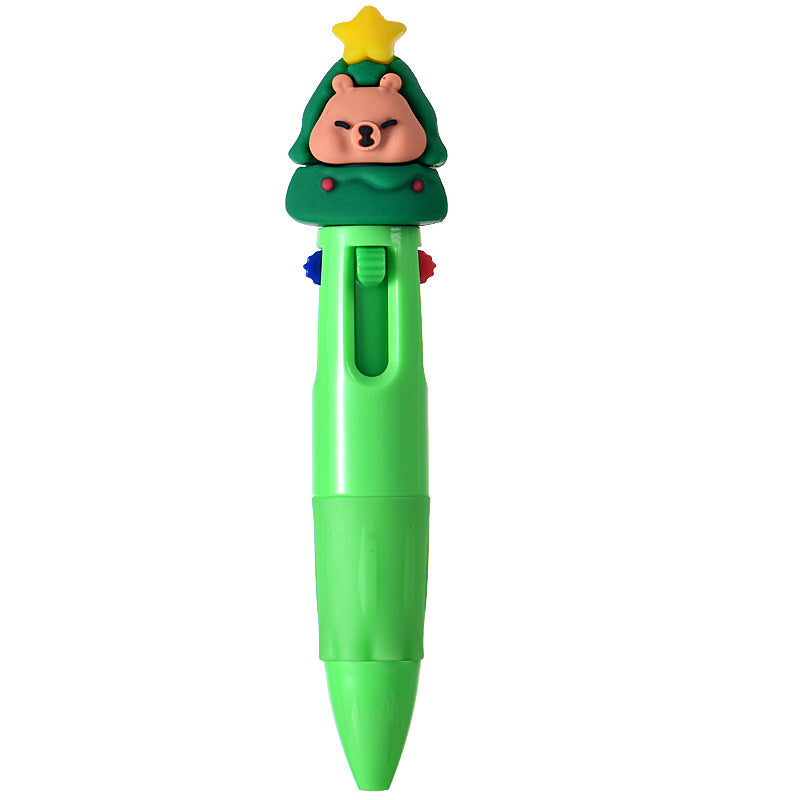Wholesale Cute cartoon Christmas four-color ballpoint pen