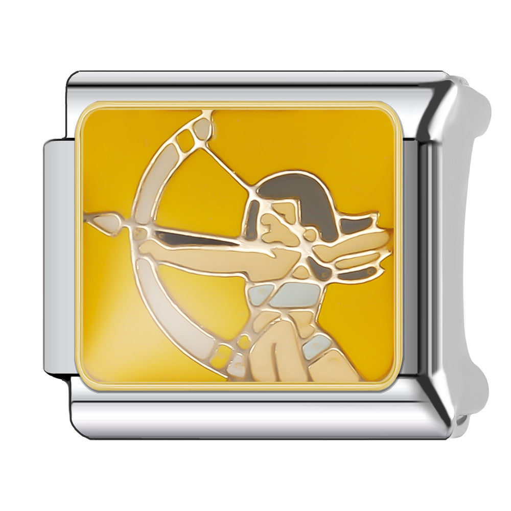 Wholesale Italian Charm Bracelet 9mm DIY Splicing Leisure Sports Stainless Steel Composable Bracelet