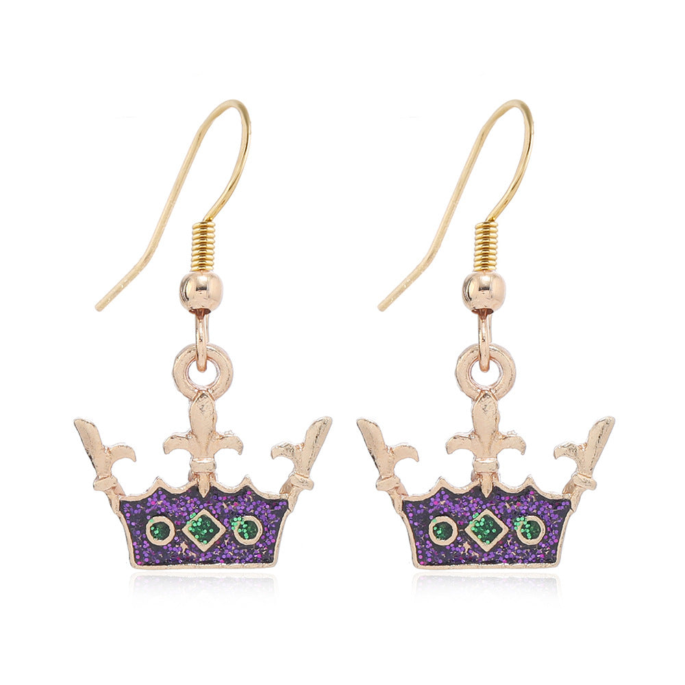 Wholesale Carnival Earrings Glittering Iris Mask Umbrella Dangles