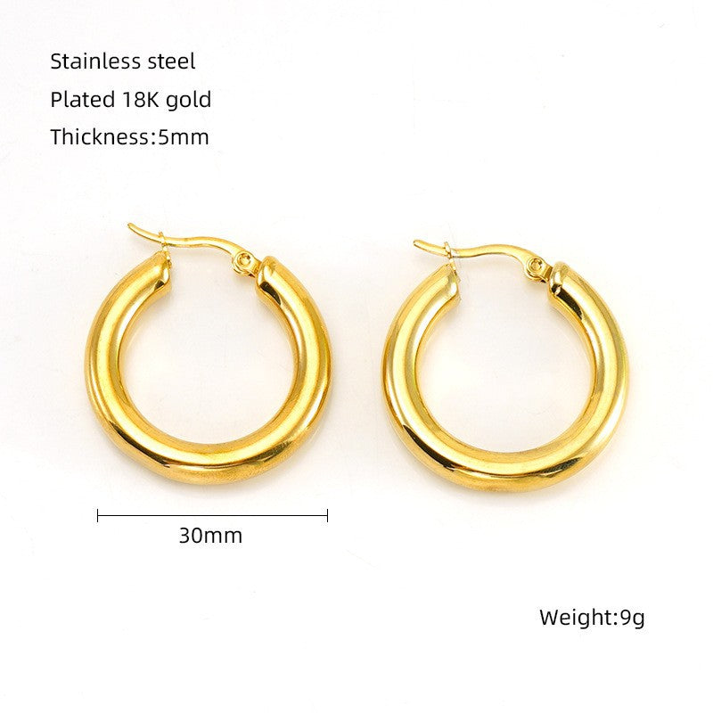 Wholesale 18K stainless steel hollow earrings