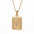 Wholesale  18K gold square brand stainless steel letter pendant necklace