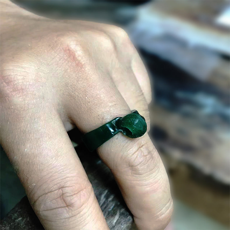 Wholesale  S925 Sterling Silver Pull Ring Ring Non-fading Niche Trendy Men's Hip Rings