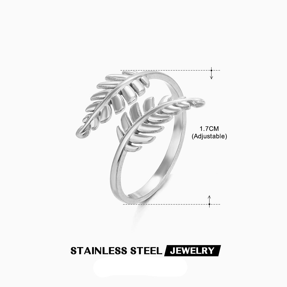 Wholesale Stainless Steel Heart 18K Gold Plated Open Ring