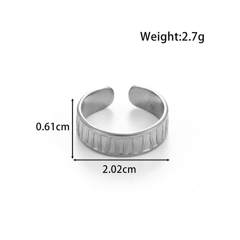 Wholesale  Titanium Steel Advanced Sense Personality Butterfly Chain Opening Adjustable Ring