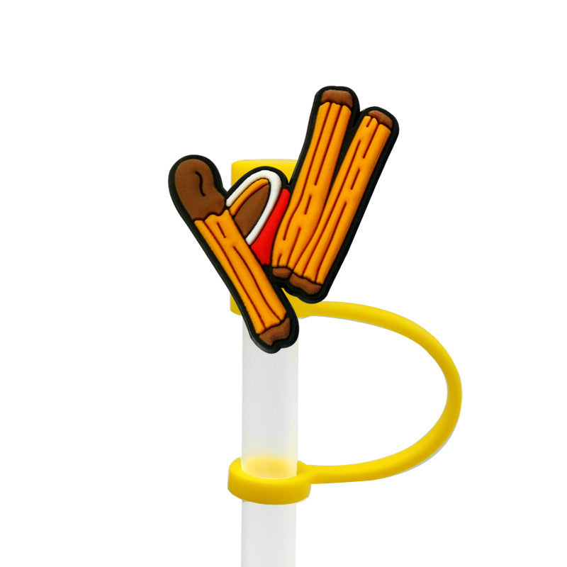 Wholesale 10pcs 7-8mm PVC Mexican Style Straw Tube Cap