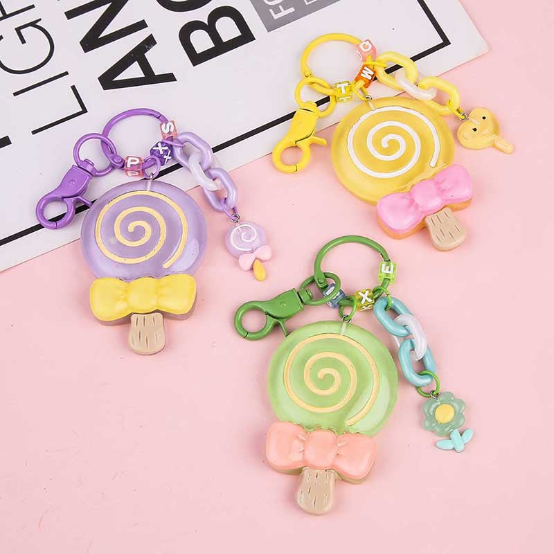 Wholesale Lollipop Resin Keychain Lanyard Keychain ACC-KC-ShuoT017
