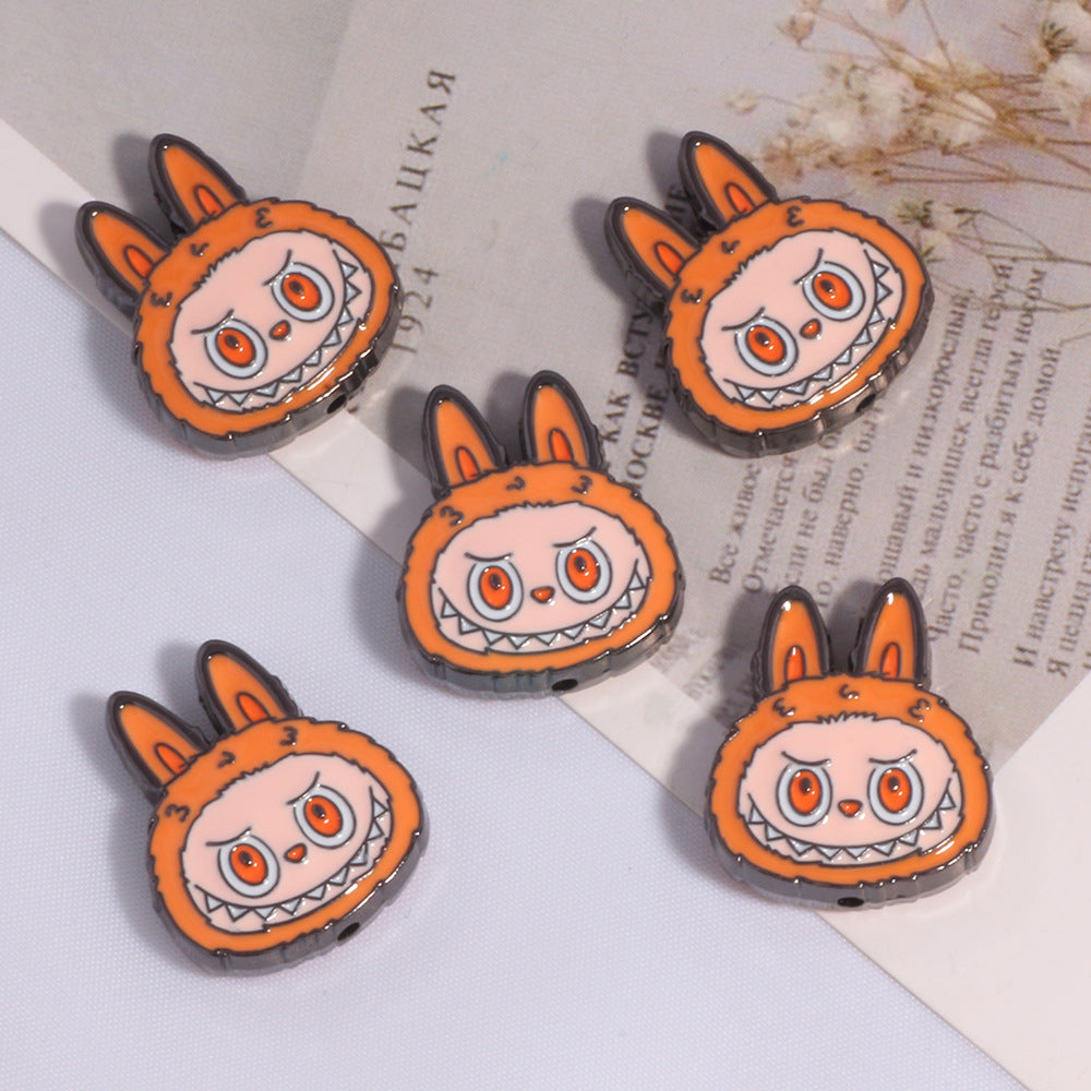 Wholesale 10pcs  Alloy Cute Cartoon Beads DIY Bead Accessories