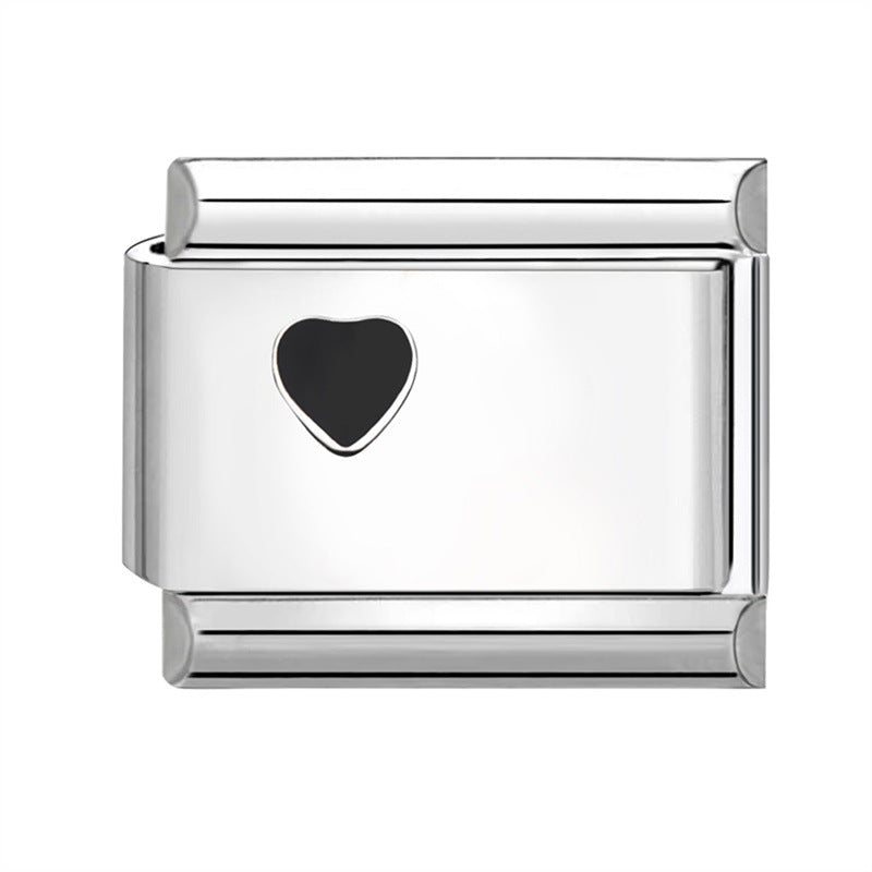 Wholesale Italian Charm Bracelet 9mm DIY Splicing Creative Pattern Titanium Steel Composable Bracelet