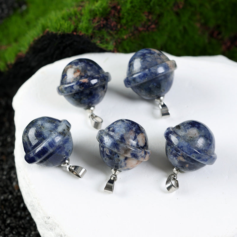 Wholesale  Galaxy Planet Three-dimensional  Stone Necklace  Pendant