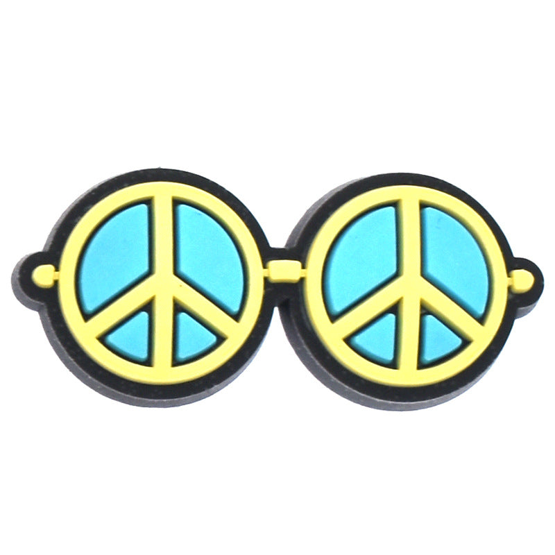 Wholesale  100pcs Random Rainbow Flowers Shoes Accessories Shoes Charms