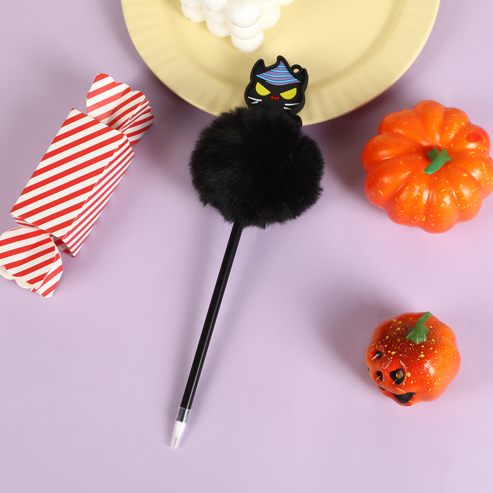 Wholesale Creative Rodent Pioneer Halloween Plush Ballpoint Pen