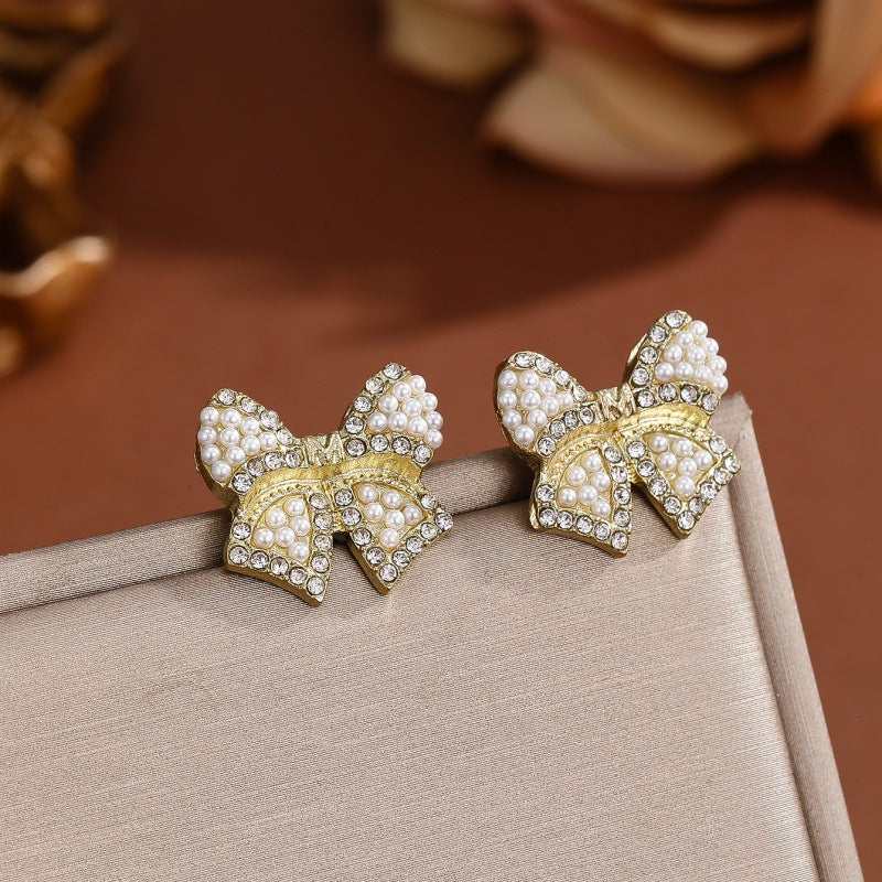 Wholesale  Light Luxury High-end Pearl Bowknot Elegant
