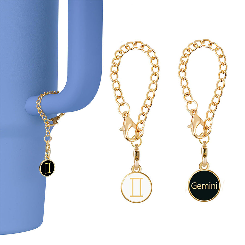 Wholesale Twelve Zodiac Signs Chain 40oz Cup Alloy Pendant Cup Accessories ACC-CA-ShiXuan004