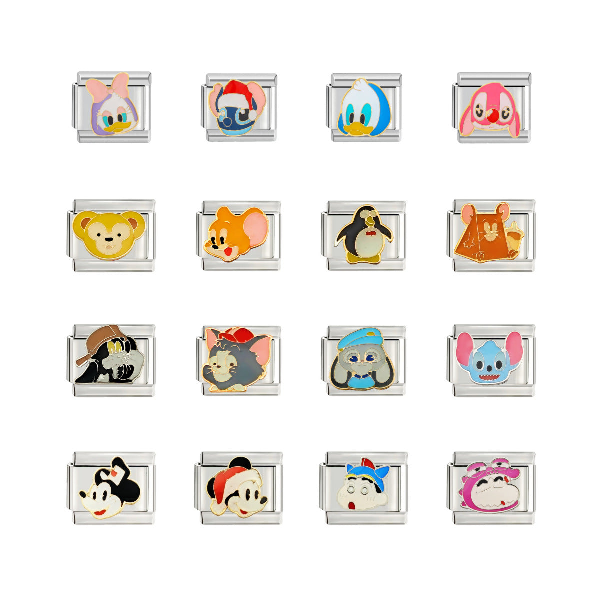 Wholesale 9mm Italian Charm Starter Bracelets DIY square Single Section Creative Stainless Steel Composable Bracelet