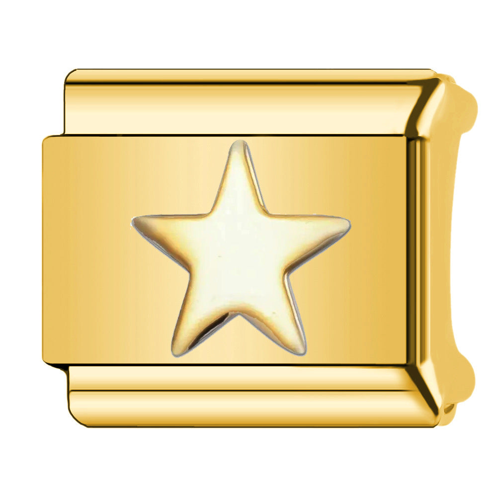 Wholesale Italian Charm Bracelet 9mm DIY  cat paw   Creative Stainless Steel Composable Bracelet