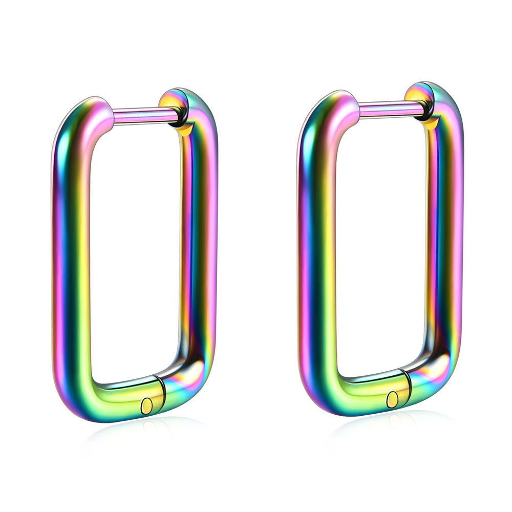 Wholesale 18K Golden U-shaped Earrings Geometric Stainless Steel Fashion Earrings