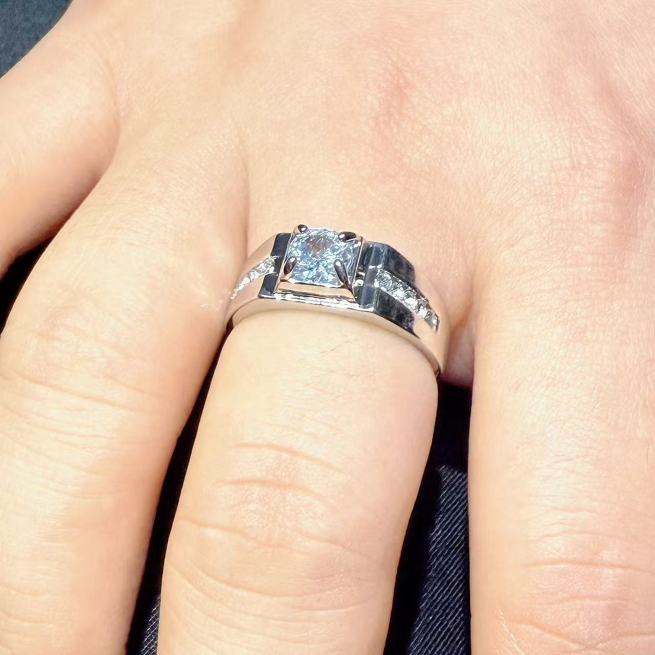 Wholesale  moissanite ring open wedding ring gold-plated ring