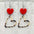 Wholesale Valentine's Day Leopard Heart Earrings