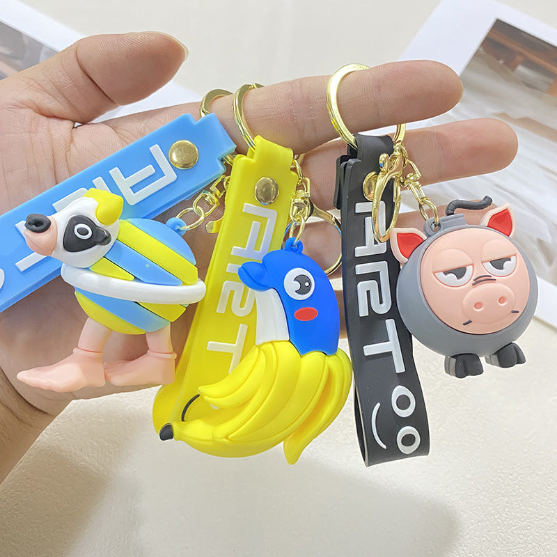 Wholesale Soft  Doll Wooden Stick Keychain ACCVIP