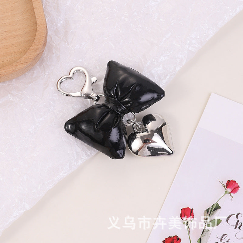Wholesale Leather Bow Heart Keychain