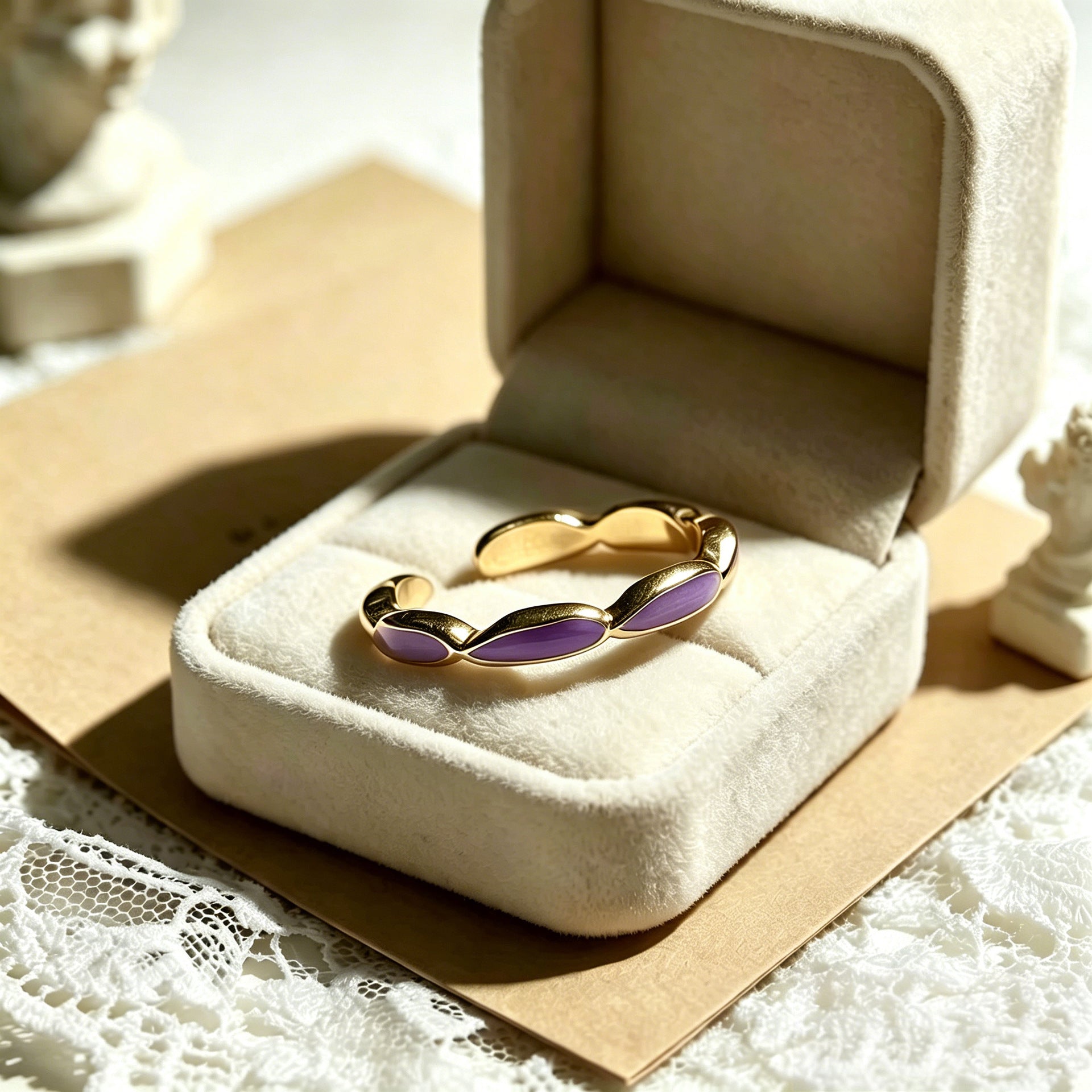 Wholesale Niche High-End Alloy Ring with a Unique Style,  Open Design,  Seven-Bead Ring,  Trendy Ring,  Tiktok Hot Item,  Enamel