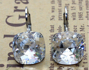 Wholesale magic cube colorful crystal earrings