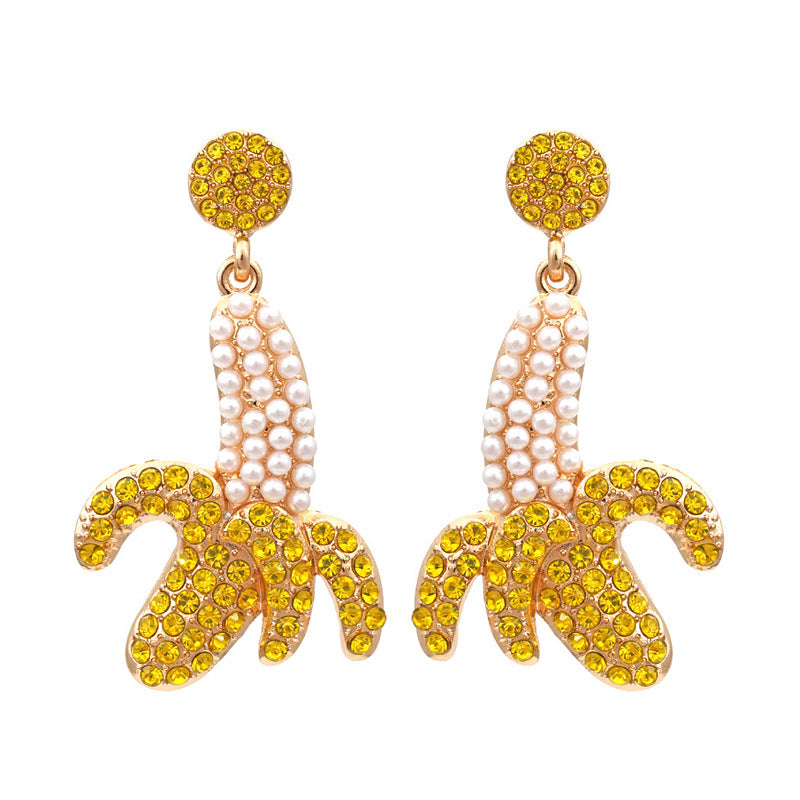 Wholesale Fruit Earrings Design Alloy Electroplating Party Wear Fashion Accessory