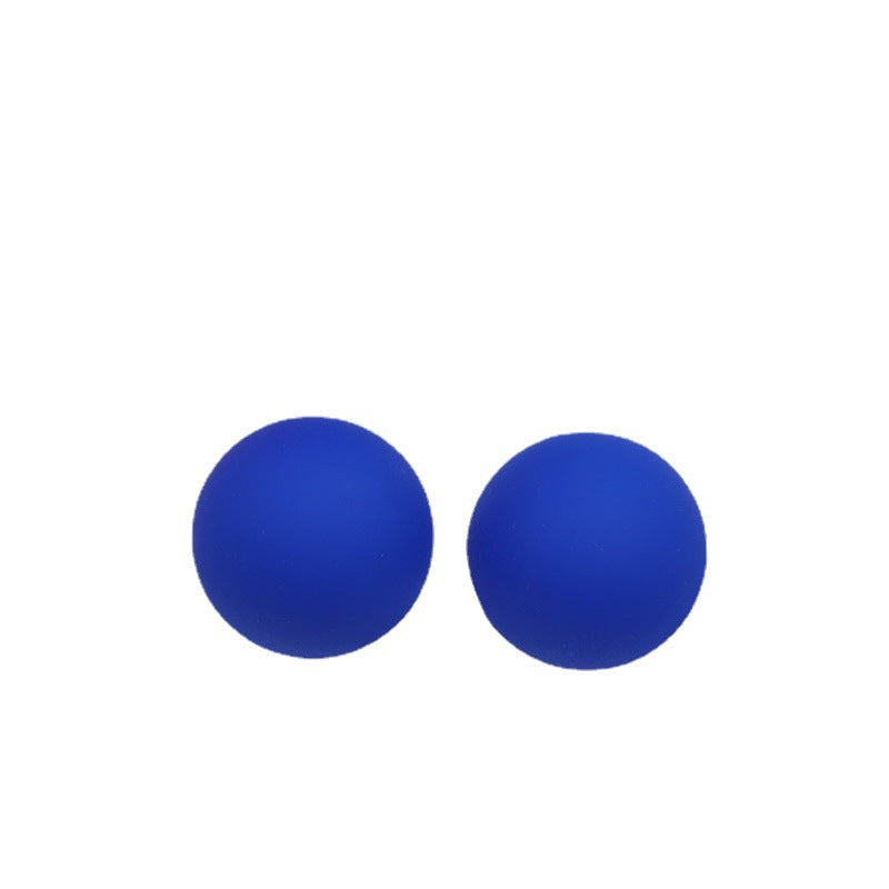 Wholesale 12 Color Round Circle Stereo Spray Paint Earrings