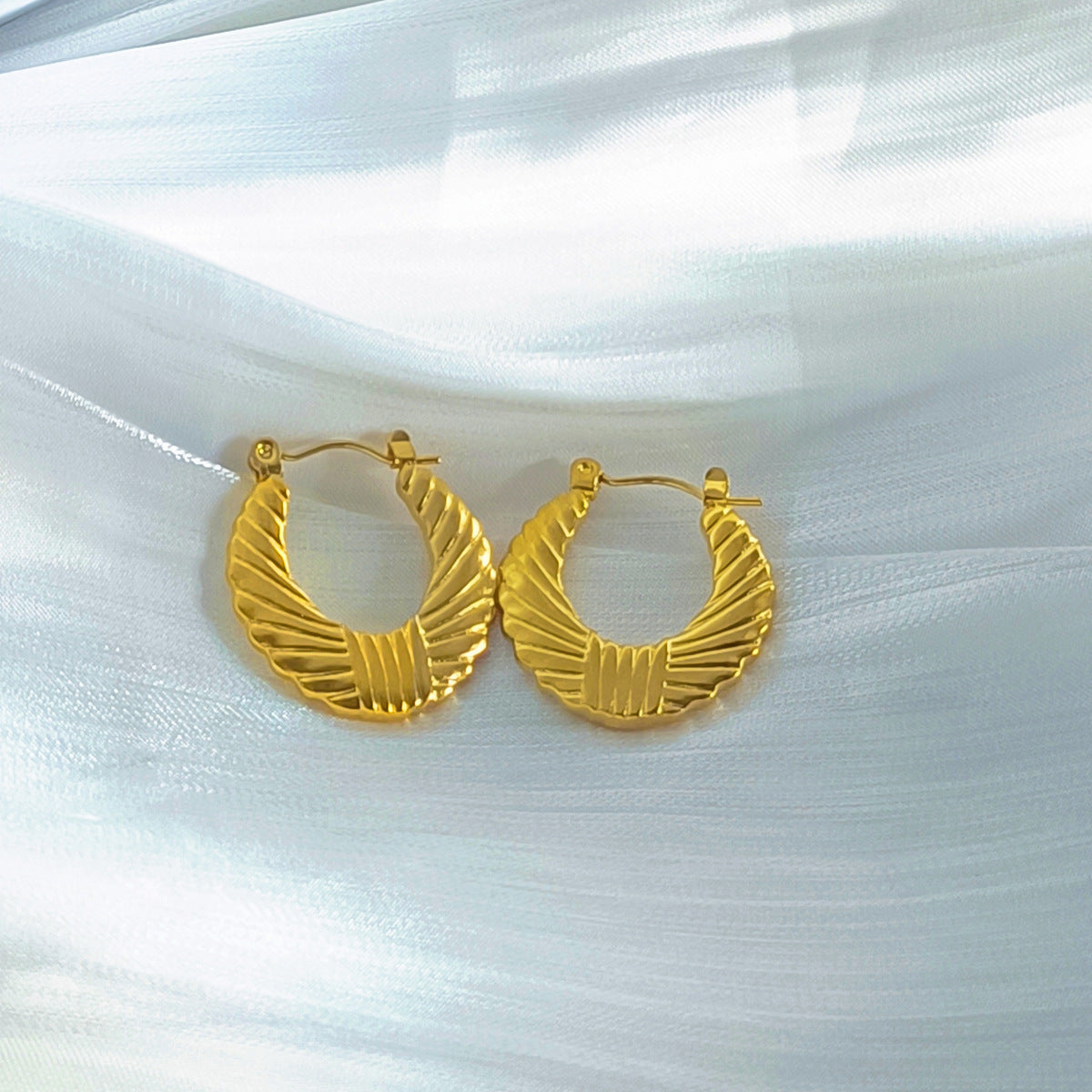 Wholesale  stainless steel  geometric irregular earrings