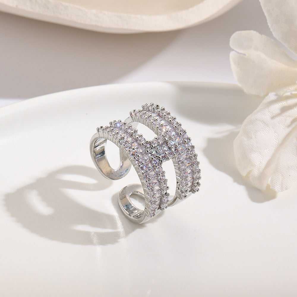 Wholesale 18k color-preserving copper-plated open ring