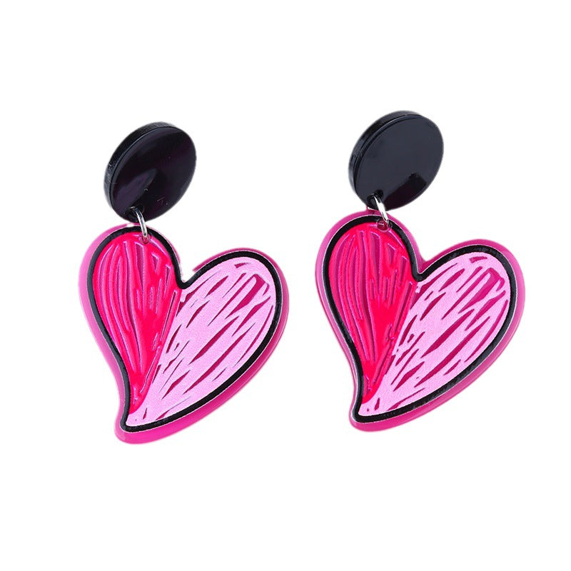 Wholesale Valentine's Day Sunflower Acrylic Earrings