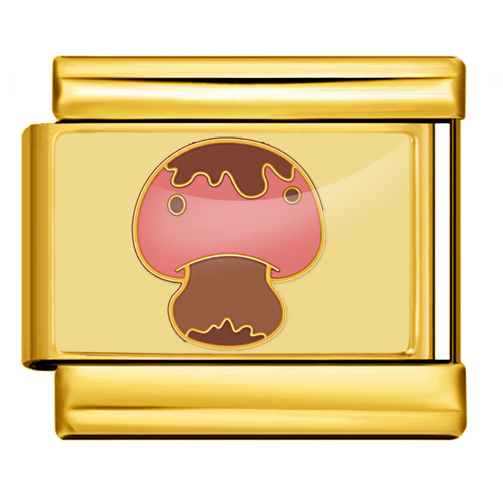 Wholesale  Italian Charm Bracelet 9mm DIY Fruit and Vegetable Series Creative Stainless Steel Composable Bracelet