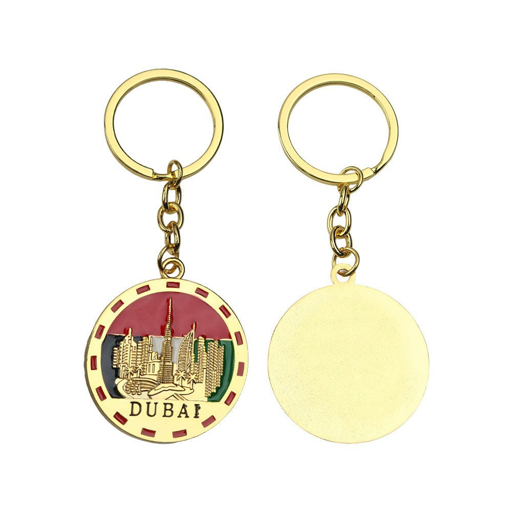 Wholesale European Style Landscape Design Alloy Keychain,  Stylish Gift for Souvenir Boutique Resale