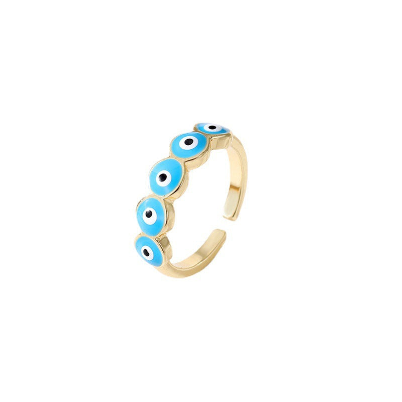 Wholesale Bohemian style Turkey Devil Eye open ring