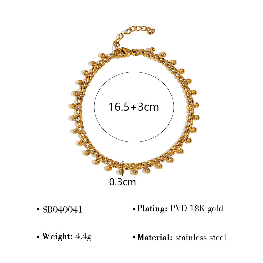 Wholesale Titanium Steel Stacked Bracelet suit Four-leaf Clover Natural Shell Pendant Bracelet suit