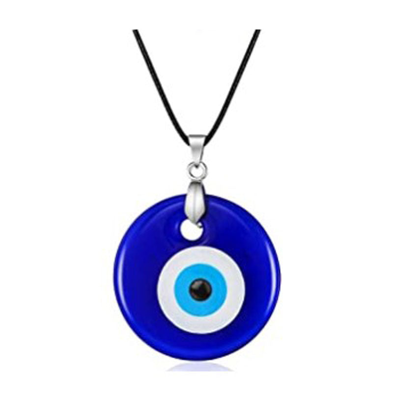 Wholesale Blue Devil Eye Glass Necklace Pendant ACC-NE-Yunh003