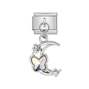 Wholesale 9mm Italian Charm Starter Bracelets DIY Bow Pendant Stainless Steel Composable Bracelet