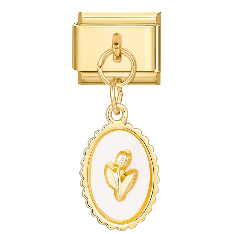 Wholesale Italian Charm Bracelet 9mm DIY Splicing Creative Pendant Stainless Steel Composable Bracelet