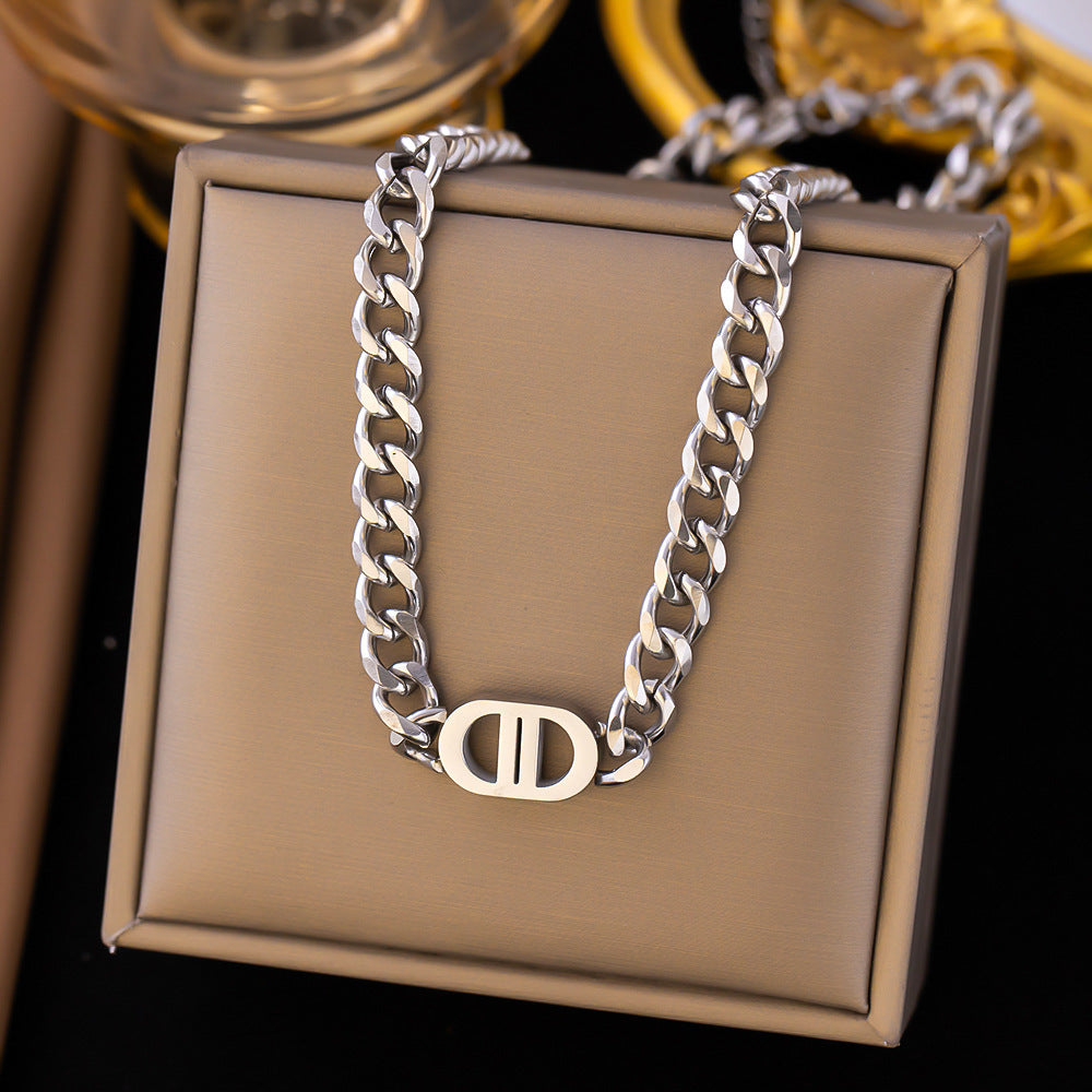 Wholesale Light Luxury Stainless Steel Necklace ACC-NE-Qinji003