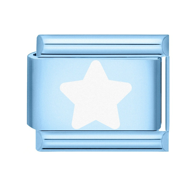 Wholesale 9mm Italian Charm Starter Bracelets DIY square Single Section Creative Stainless Steel Composable Bracelet