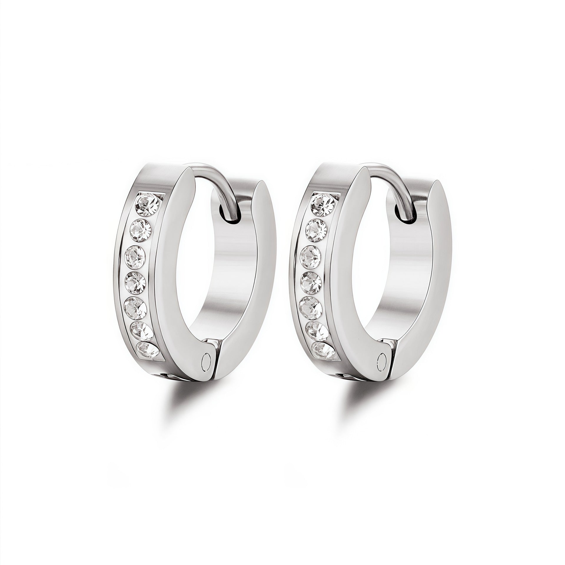 Wholesale 2PCS Titanium steel hoop earrings