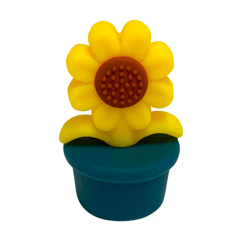 Wholesale of 10PCS Planter Sunflower Food Grade Silicone Beads ACC-BDS-WDX042