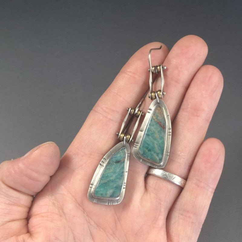 Wholesale Fashion Geometric Color Block High End Earrings