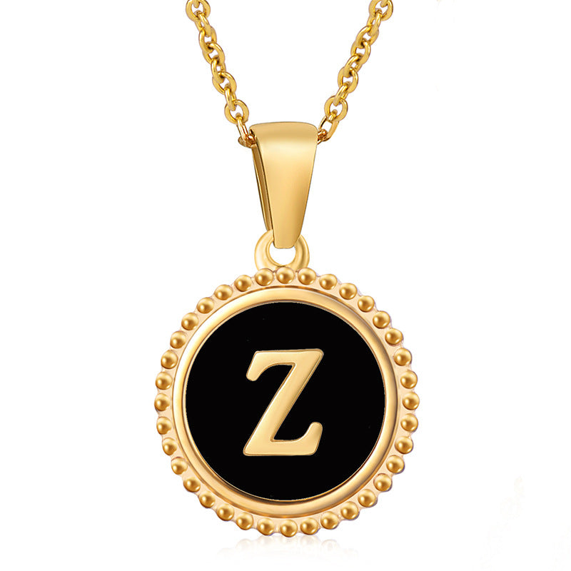 Wholesale 18K Stainless Steel Necklace Shell Letter Necklace ACC-NE-ZhongY012