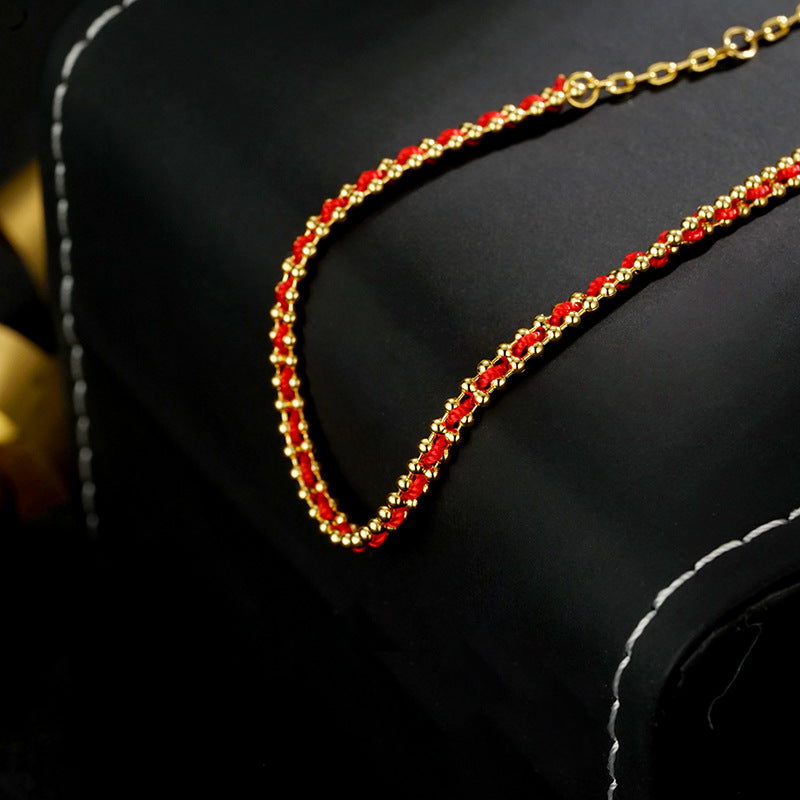 Wholesale  red rope bracelet adjustable bracelet  light luxury all-match couple bracelet