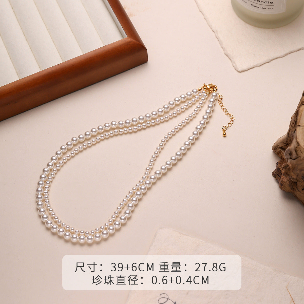 Wholesale Middle  Oil Painting Pearl Necklace Light Luxury Necklace